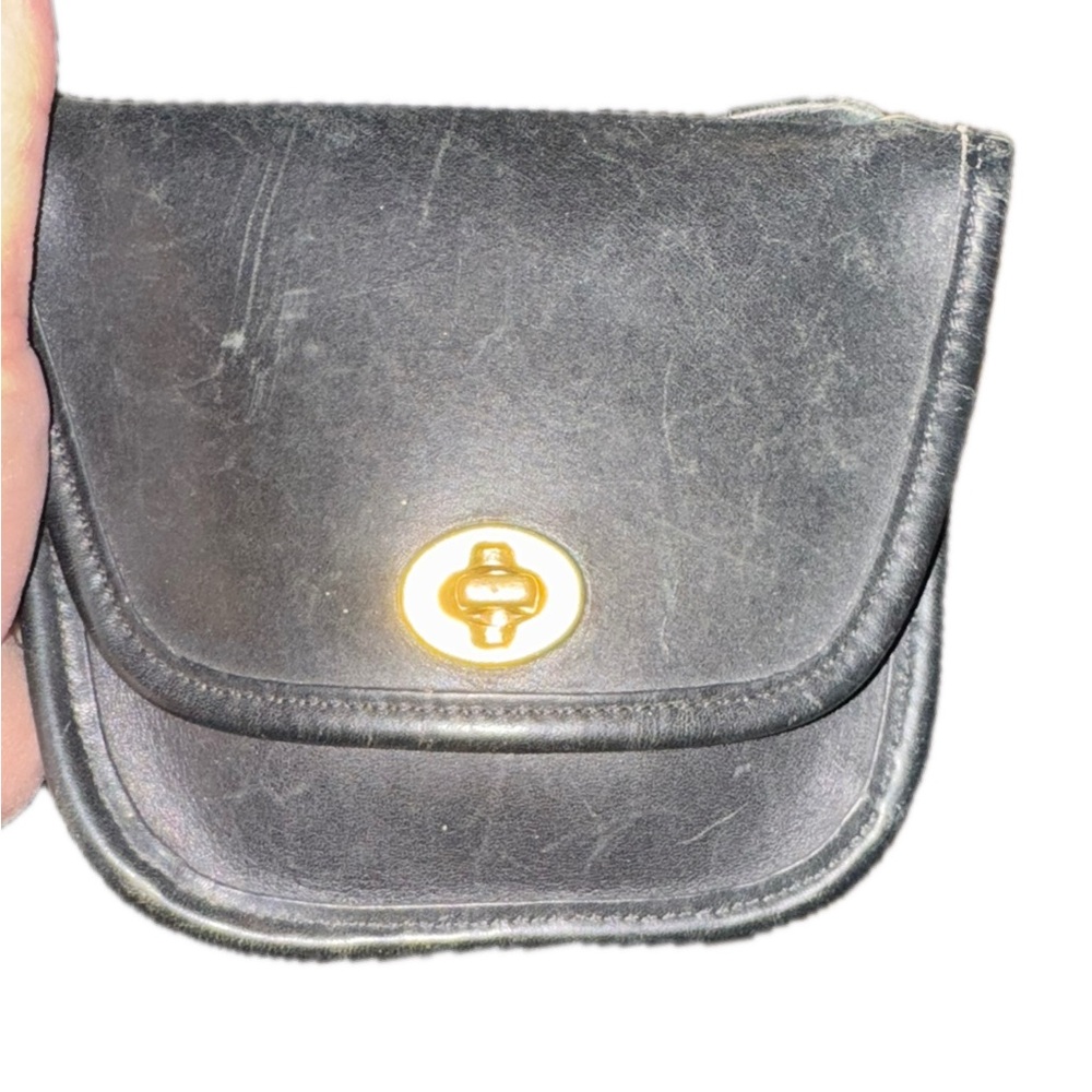 Vintage Coach Everett Crossbody Bag #9934 – Black Leather. - Picture 3 of 5
